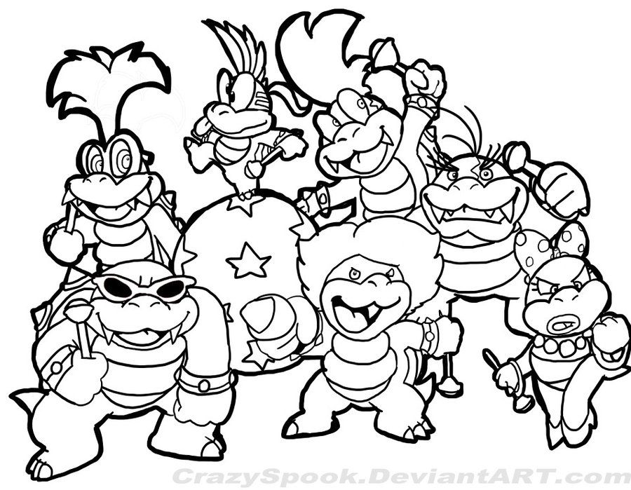 Plansa de colorat cu Super mario 2 12